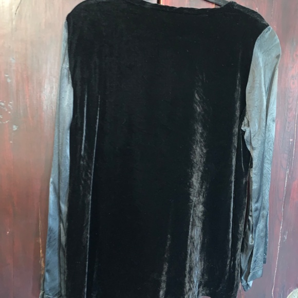 Vintage Comme des Garcons silk-blend velvet tunic with contrasting sleeves, L. - Picture 5 of 16